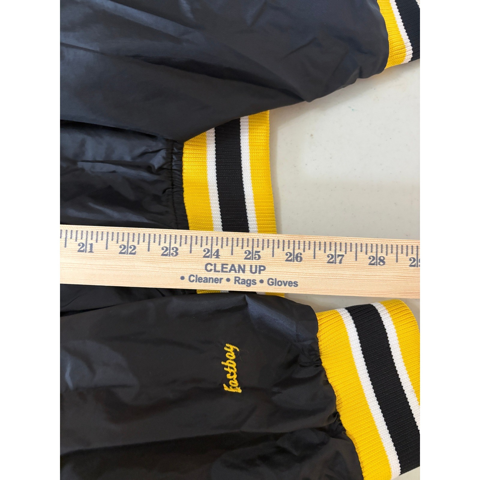 Eastbay Pullover Jacket Black Yellow White XL Vintage 90s Nylon Windbreaker