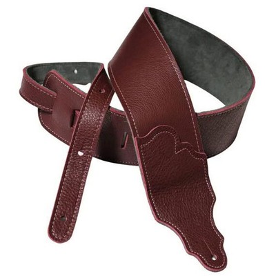 Gitarrengurt Franklin Strap Oxblood Glove Leather/Natural Stiching 2,5'' Gurt Git