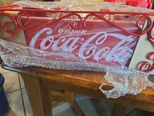 Jardinière vintage en métal rouge Coca Cola extérieur/intérieur