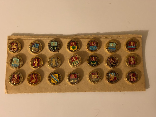 Vtg. 21 Pc. Set 1980 ~GoldRIng~ USSR Soviet Era City Lapel Pins