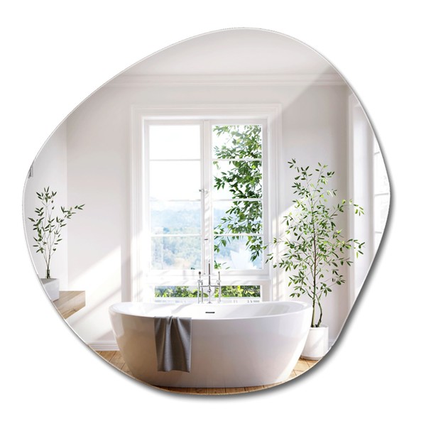 Ovale Wandspiegel Spiegel Wandmontiert HäNgend Modernes Wohnzimmer Deko 48X48 Cm-image