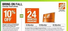 Home Depot Coupon 10%OFF in-Store or Online Expires 10/29/25