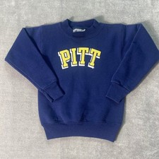 Vintage Apparatus Sweatshirt Kids Size 5 Blue Pitt Panthers Pullover USA Made