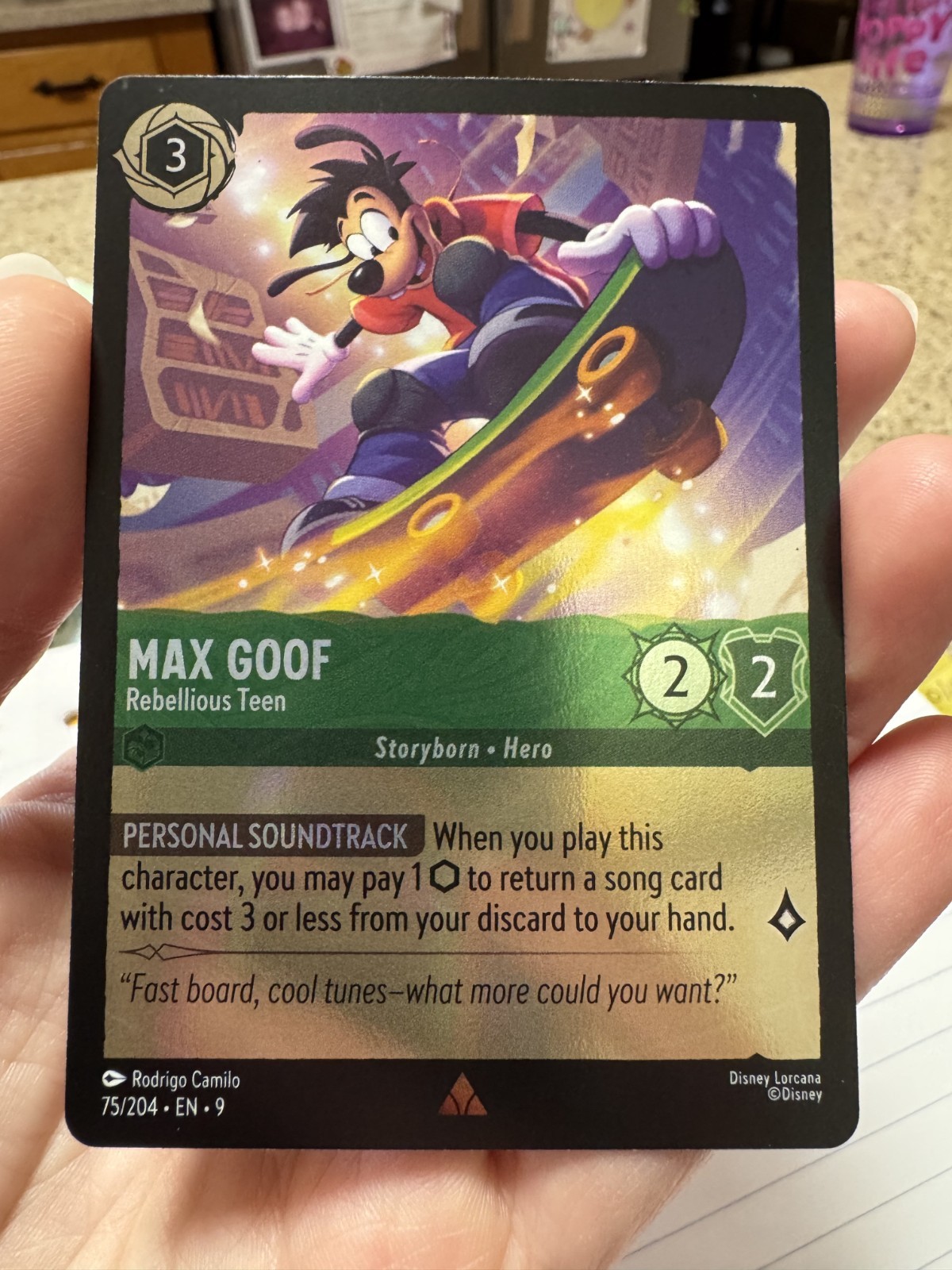 Max Goof - Rebellious Teen - Cold Foil - Fabled 75/2- A Goofy Movie - Lorcana NM