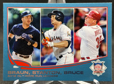 🔥2013 Topps Walmart BLUE BORDER SP Ryan Braun Giancarlo Stanton Jay Bruce #246