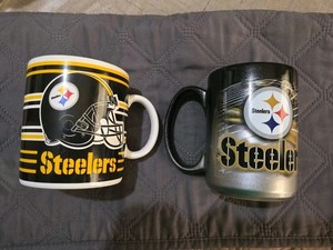 Pittsburgh Steelers Mugs (Lot of 2) Ceramic Coffee Cup Football NFL