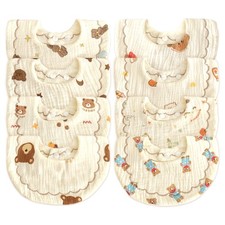 8 PCS Cotton Muslin Baby Drool Bib Teething Drooling Toddler Infant Boy Girl