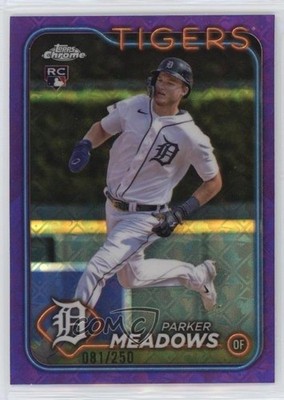 2024 Chrome Logofractor Edition Purple Refractor Parker Meadows Rookie RC 3h1