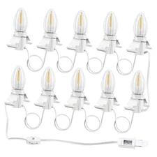 Christmas Village Lights with 10 LED Warm-White 10 LED Light Bulb