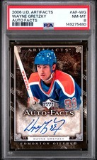 2006 UD ARTIFACTS AUTO FACTS #AF-WG WAYNE GRETZKY PSA 8 AUTO
