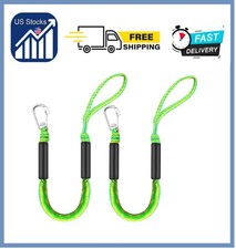 Bungee Dock Line with Stainless Steel Hook - Quick Release Elastic Mooring Rope