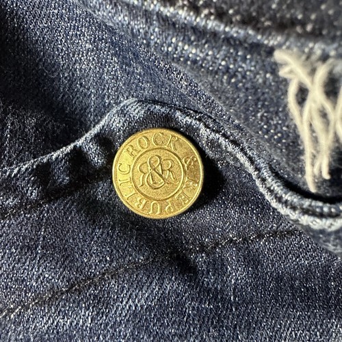 Rock & Republic Womens Jeans Size 6 Retro Flared Leg Gold Button Detail - Picture 5 of 9