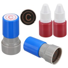 Letter Stamps Self Inking, 2Pcs Character C Alphabet Teacher Stamp, Blue