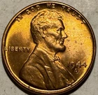 1944 D Lincoln Wheat Penny BU UNC Beauty - #2002A
