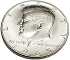 ⭐ 1965 Kennedy Half Dollar AU About Uncirculated 40% Silver Collectible JFK
