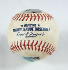 2023 Milwaukee Brewer Nationals Game Used Baseball Hobie Harris Mark Canha Foul