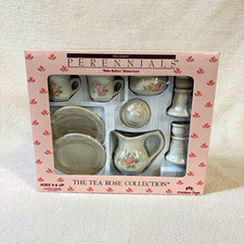 Pfaltzgraff Tea Rose 9 Piece Child's Ceramic Tea Set - Chilton Toys SEALED RARE