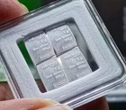 4 gram Silver Valcambi Suisse CombiBar Set 999.0 Fine 4g Total (4 x 1g Bars)