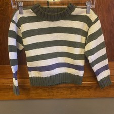 Vintage Boys Gap 100 Cotton Striped Crewneck Sweater