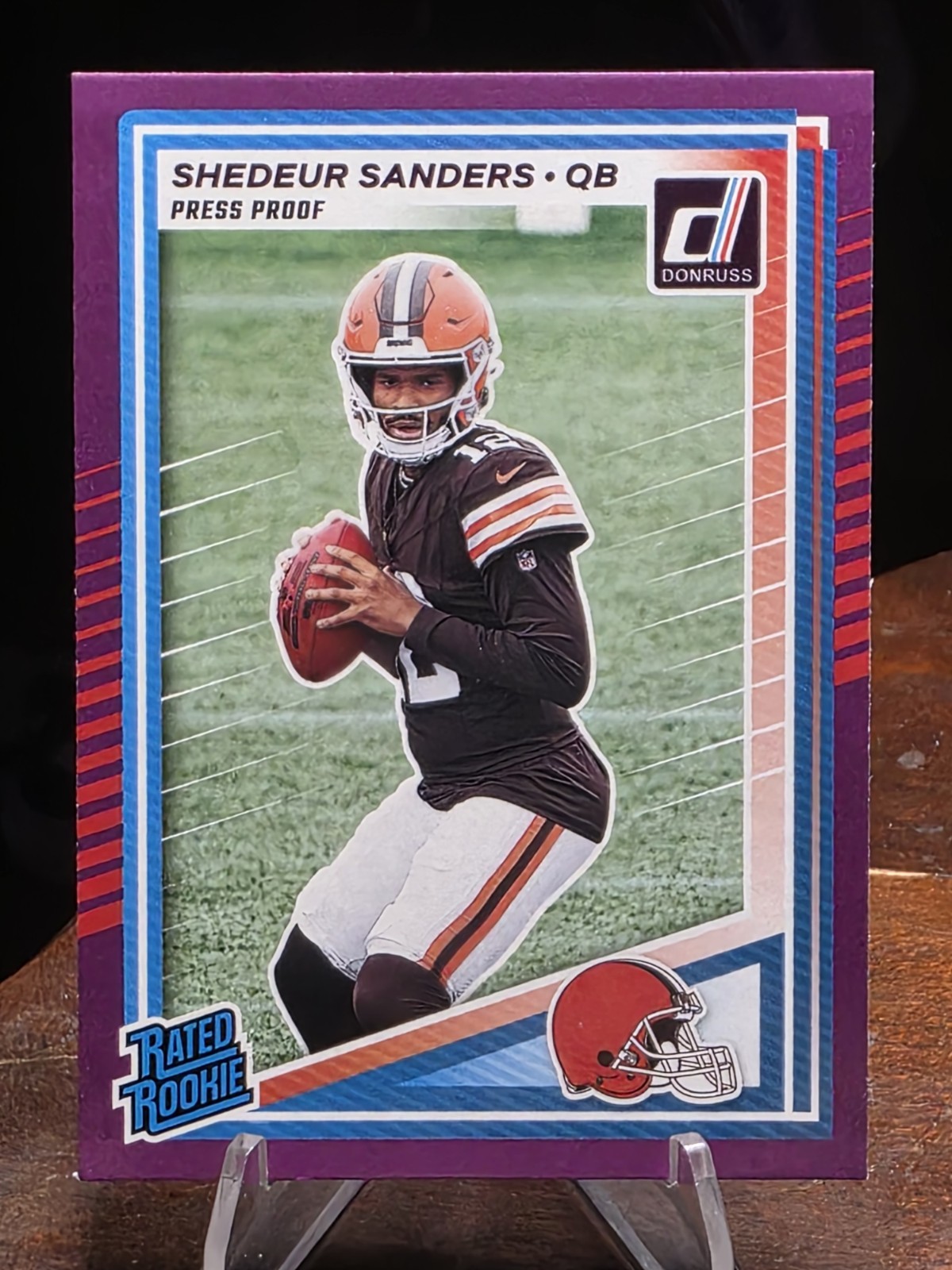 2025 Panini Donruss - Rated Rookie Shedeur Sanders #306 Purple Press Proof (RC)