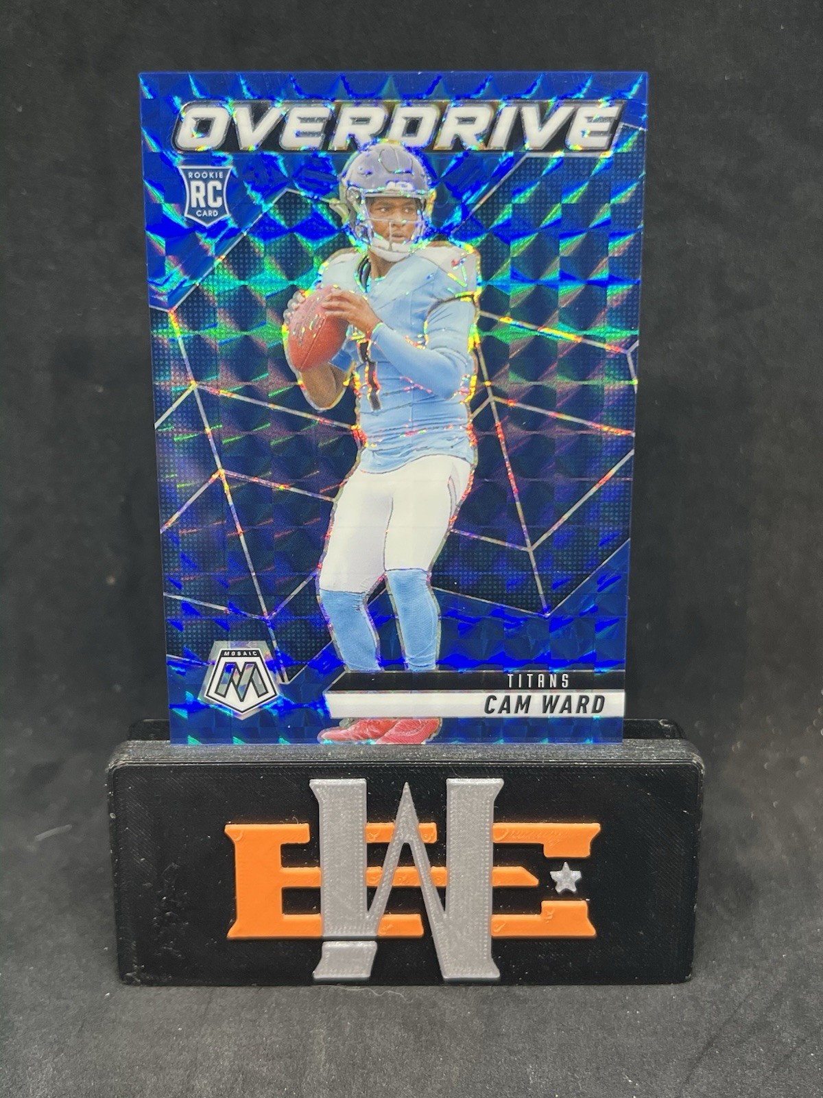 2025 Panini Mosaic Cam Ward Blue Mosaic Overdrive RC #/99