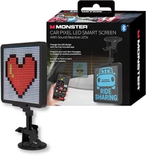 Monster Smart Pixel Display Screen for Cars, App Controlled Custom LED Text Patt