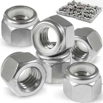 120 Pack 8#32 Nylon Insert Lock Nuts,304 (A2-70) Stainless Steel Locknuts,Sta...