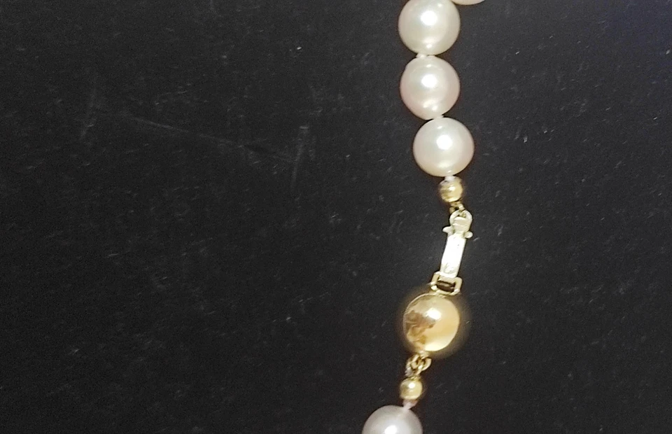 kette Perlenkette Schöffel 585 750 14 Karat Verschluss - Bild 4 von 4