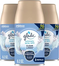 Glade Air Freshener Clean Linen for Home and Bathroom, 6.2 Oz, 3 Count G165