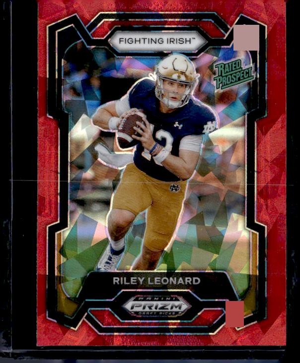 2024 Panini Prizm Draft Picks #106 Riley Leonard Red Ice RATED ROOKIE
