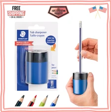 STAEDTLER premium pencil sharpener with screw-on lid compact size