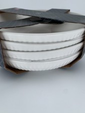 Eaton Fine Dining Pasta Bowls Set of 4 White Ceramic 10.5" Microwave Safe