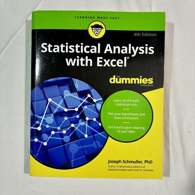 Statistical Analysis with Excel   4th Edition (2016) Hardcover by Joseph Schmull