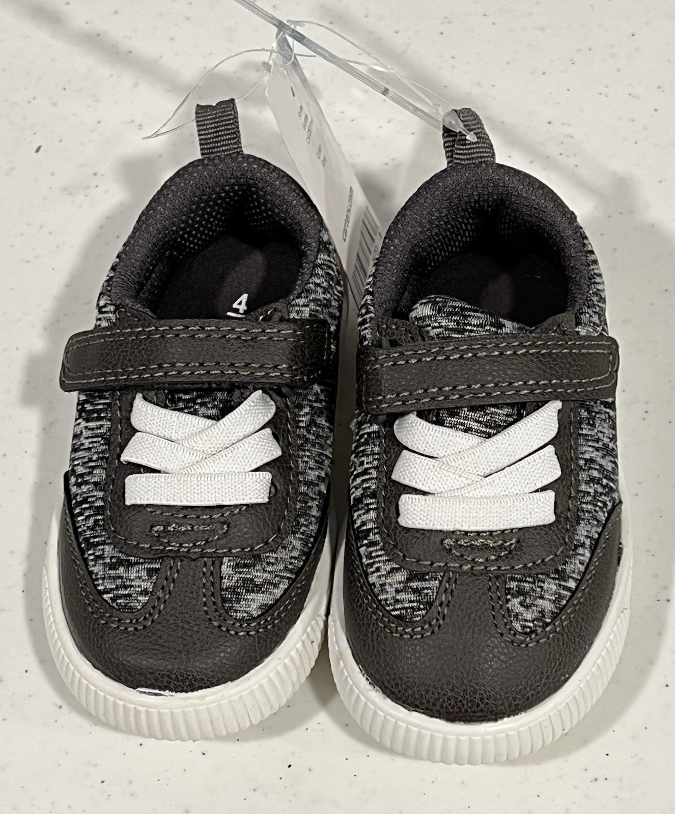 NWT Carter's Gustav Sneaker Toddler Boys Gray Comfort Low Top Casual Size 4