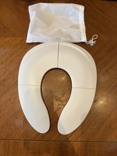 Folding Travel Potty Seat for Toddlers with bag White