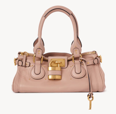 NEW Chloe Paddington Leather Padlock Key Hand Bag Earthy Pink