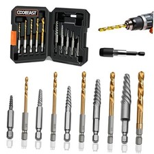 11Pcs Screw Extractor Set, Left Hand Drill Bit and Bolt Extractor Kit Easy to