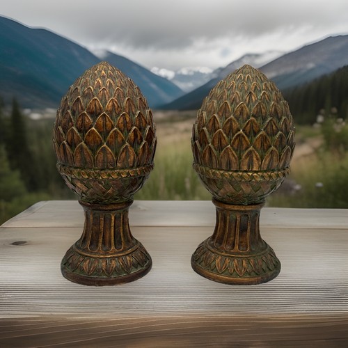 Two Large Artichokes Finial’s Indoor Outdoor Home, Decor, Beautiful