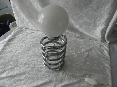 Ancienne lampe vintage Ingo Maurer en métal chromé 1970 spring ressort - Photo 1/4