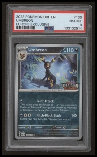 Pokemon - Umbreon - Obsidian Flames Stamped - Promo - 130/197 - PSA 8 #2
