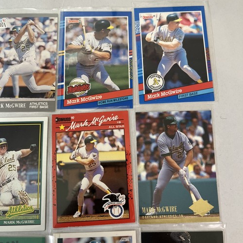 Lote de 31 tarjetas de béisbol vintage Mark McGwire MLB con base y lámina Oakland A's - Imagen 4 de 10