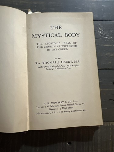 The Mystical Body︱Thomas J. Hardy︱1915︱Hardcover Book - Picture 8 of 9