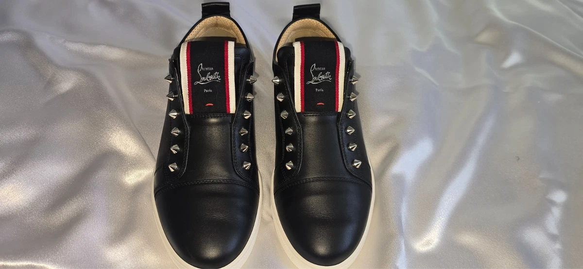 Christian Louboutin Women's Leather Upper Black Casual Shoes for