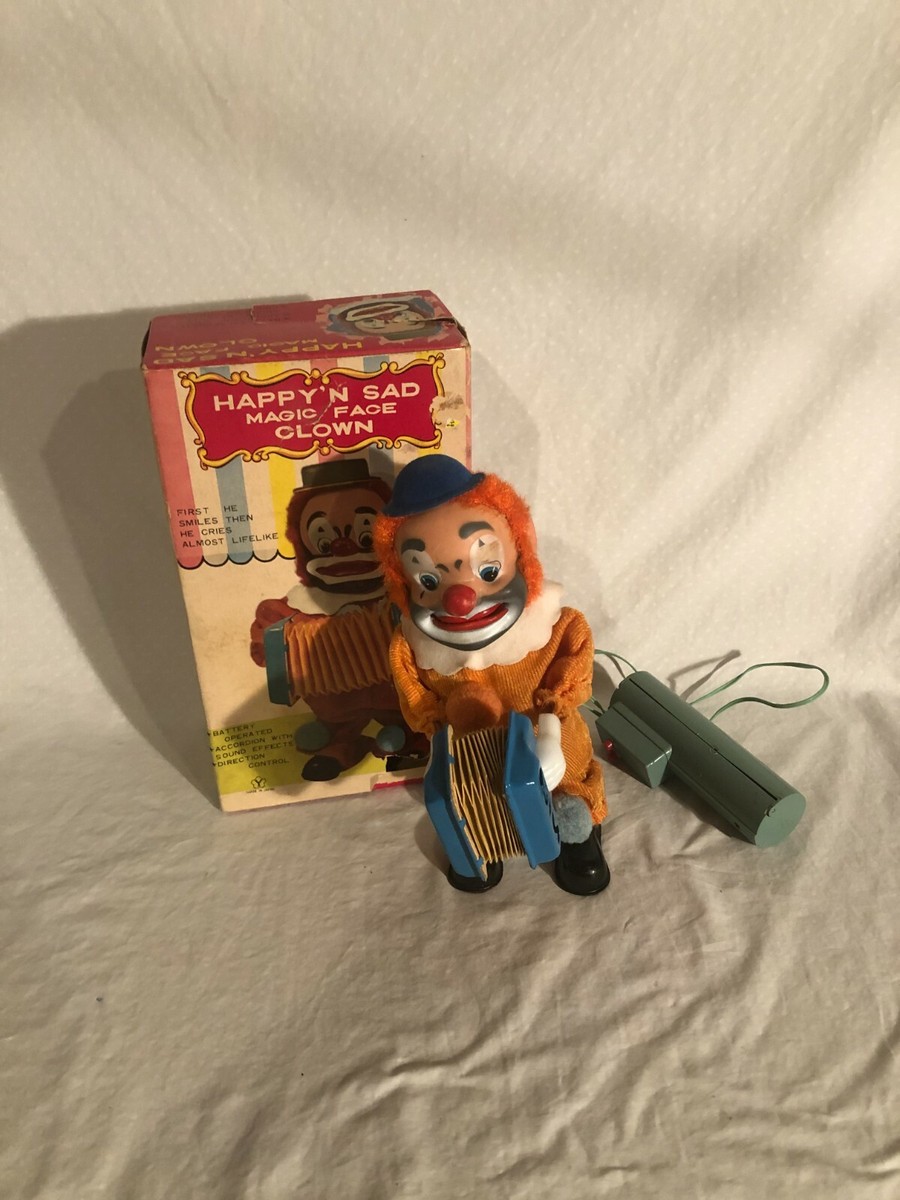 ヨネザワHAPPY'N SAD MAGIC FACE CLOWN ブリキ　当時物 ヨネザワHAPPY'N SAD MAGIC FACE CLOWN ブリキ当時物