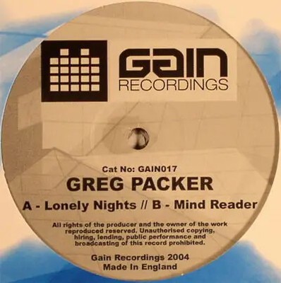 Greg Packer Lonely Nights / Mind Reader Vinyl Single 12inch GAIN