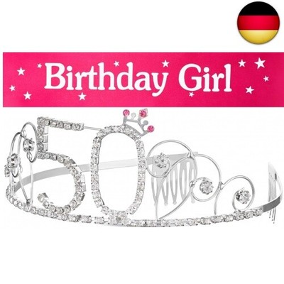Haarreif Mit Kristallkrone Zum 60. Geburtstag – Silber/rot, Mit Kamm, Größe S, Aus Nickelfreier Legierung – Perfekt Für Mama Als Geburtstagsgeschenk