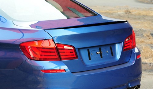 10-17 BMW Serie 5 F10 520i 525i M5 Spoiler posteriore Wing Nero - Foto 7 di 11