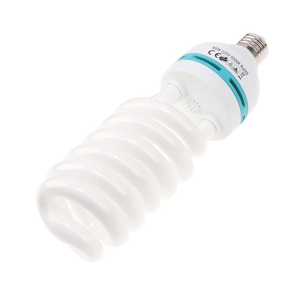 85W 220V 5500K E27 Energy Saving CFL Light Daylight Spiral Bulb Photography Lamp - Image 2 of 4