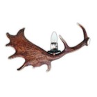 Appliques, lampe de mur avec la vrai bois de daim. 1xE14 20x50cm 1537203