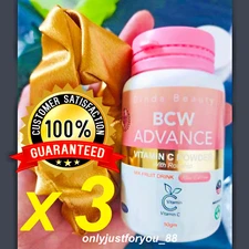 3 X BCW Advance Booster Pure Vitamin C Powder Triple Whitening Skin DHL EXPRESS